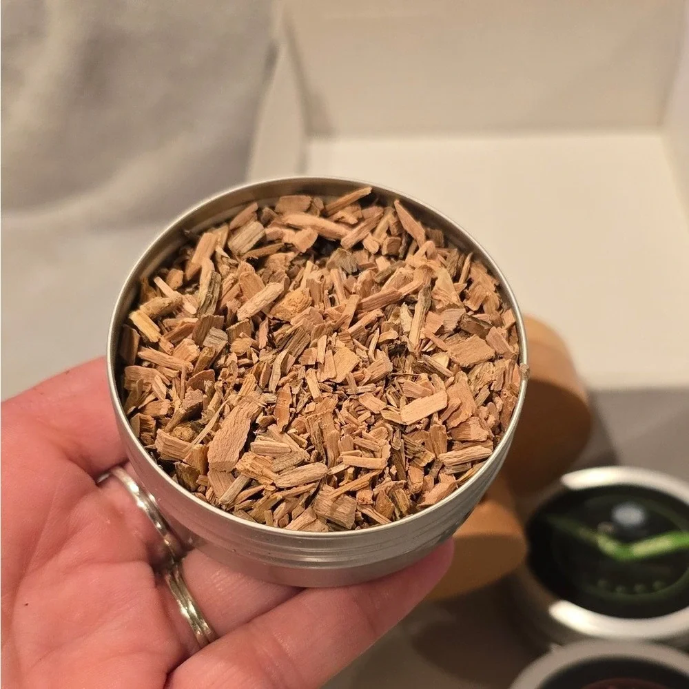 Q-TREE Cocktail Smoker Kit with 4 Wood Chip Flavors Apple Cherry Oak Pecan Wood